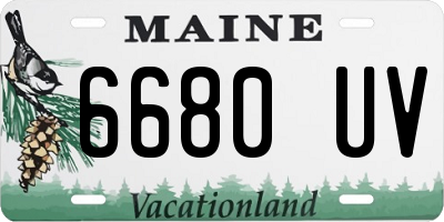 ME license plate 6680UV