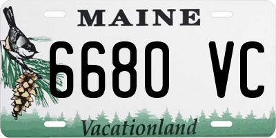 ME license plate 6680VC