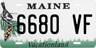 ME license plate 6680VF