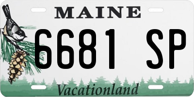 ME license plate 6681SP