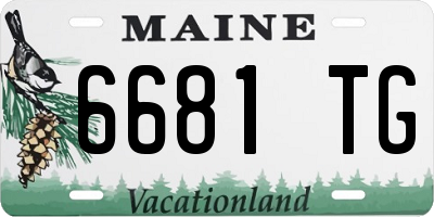 ME license plate 6681TG