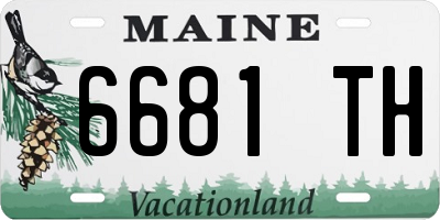 ME license plate 6681TH