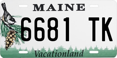 ME license plate 6681TK