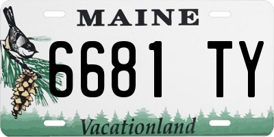 ME license plate 6681TY