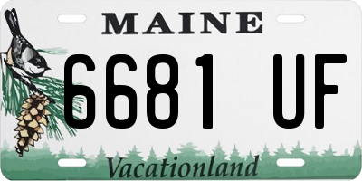 ME license plate 6681UF