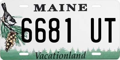 ME license plate 6681UT