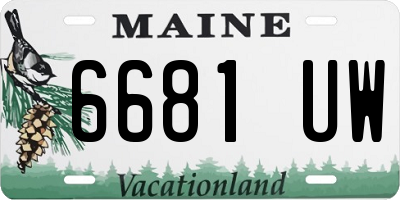 ME license plate 6681UW