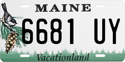 ME license plate 6681UY