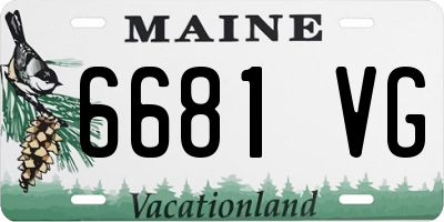 ME license plate 6681VG