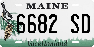 ME license plate 6682SD