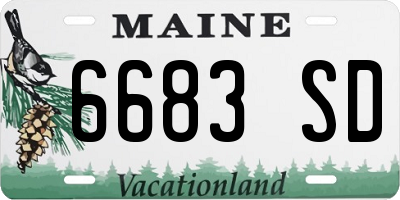 ME license plate 6683SD
