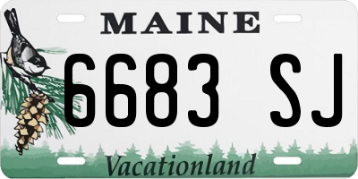 ME license plate 6683SJ