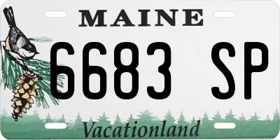 ME license plate 6683SP