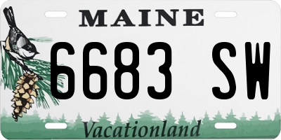 ME license plate 6683SW