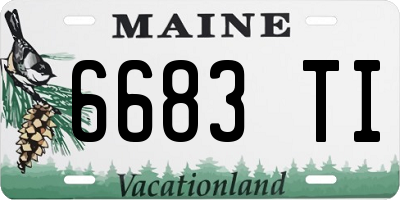 ME license plate 6683TI