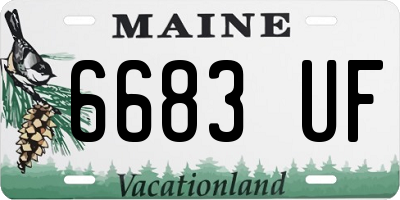 ME license plate 6683UF