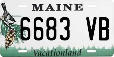 ME license plate 6683VB