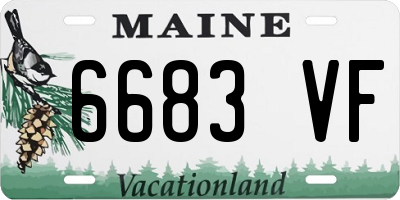 ME license plate 6683VF