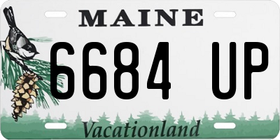 ME license plate 6684UP