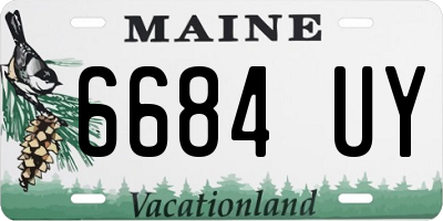 ME license plate 6684UY