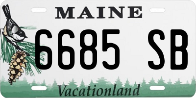 ME license plate 6685SB