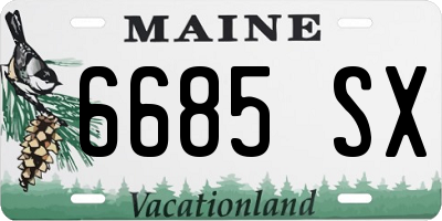 ME license plate 6685SX