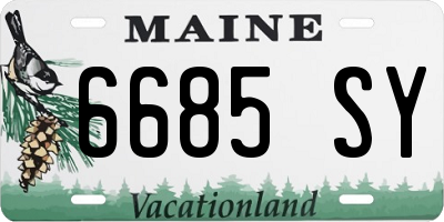 ME license plate 6685SY