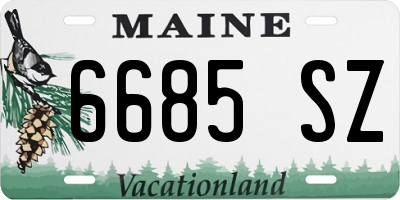 ME license plate 6685SZ