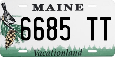 ME license plate 6685TT