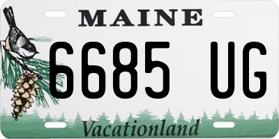 ME license plate 6685UG