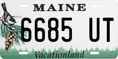 ME license plate 6685UT