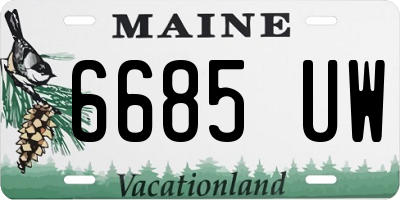 ME license plate 6685UW