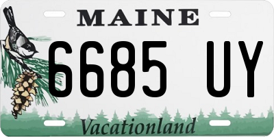 ME license plate 6685UY