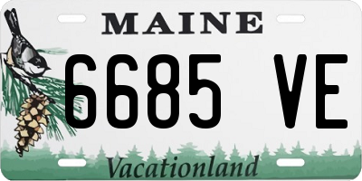 ME license plate 6685VE