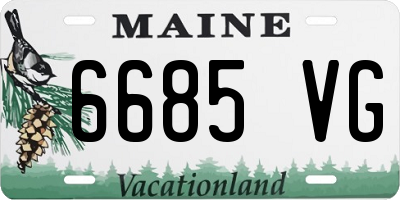 ME license plate 6685VG