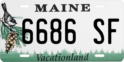 ME license plate 6686SF