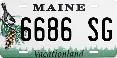 ME license plate 6686SG