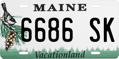ME license plate 6686SK