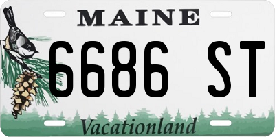 ME license plate 6686ST