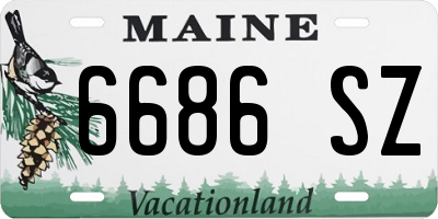 ME license plate 6686SZ