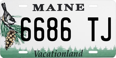 ME license plate 6686TJ
