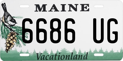 ME license plate 6686UG