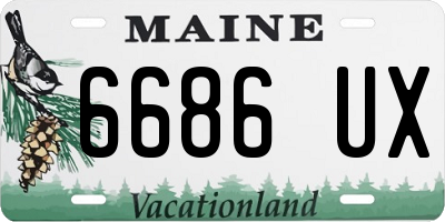 ME license plate 6686UX