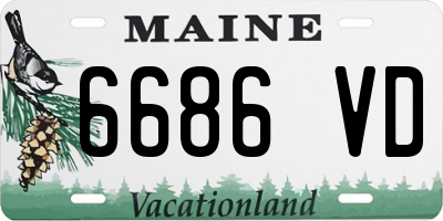 ME license plate 6686VD