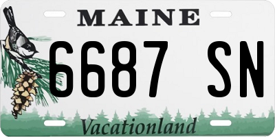 ME license plate 6687SN