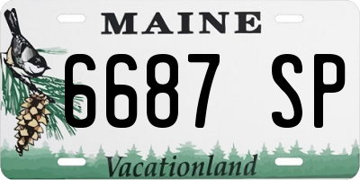 ME license plate 6687SP