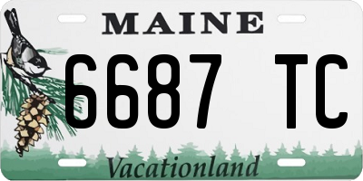 ME license plate 6687TC