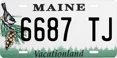 ME license plate 6687TJ