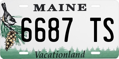 ME license plate 6687TS