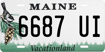 ME license plate 6687UI